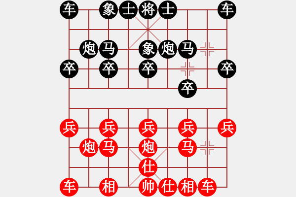 象棋棋譜圖片：129.133[紅] -VS- 舌戰(zhàn)群儒7211[黑] - 步數(shù)：10 