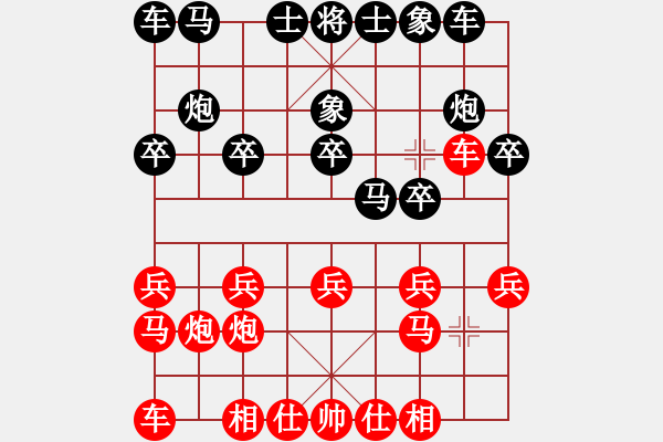 象棋棋譜圖片：2 金鉤炮（先手） - 步數(shù)：10 