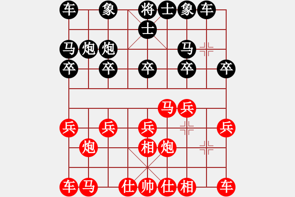 象棋棋譜圖片：嘵臉嗵紅[315721385] -VS- 君子劍[2356803169] - 步數(shù)：10 