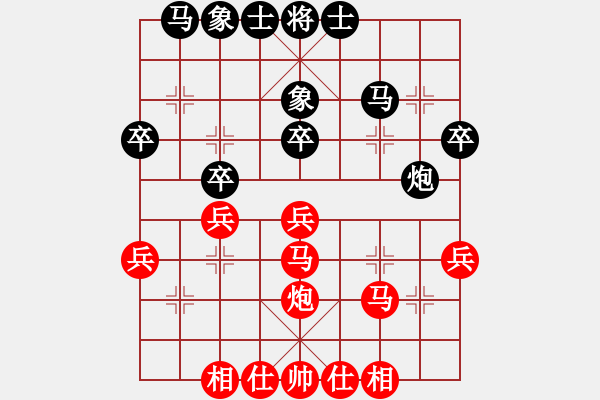 象棋棋譜圖片：～風(fēng)雲(yún)┃王軒[309388352] -VS- 山 雞[759122344] 六 - 步數(shù)：31 