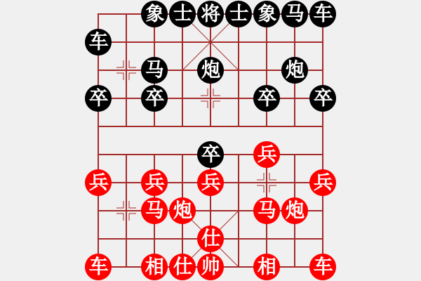 象棋棋譜圖片：布衣[975573218] -VS- 橫才俊儒[292832991] - 步數(shù)：10 