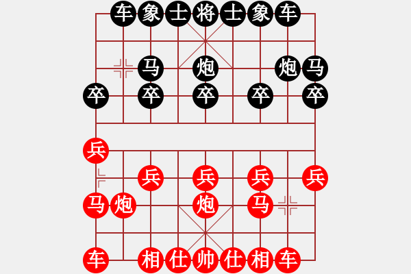 象棋棋谱图片：19581102张东禄胜严义 - 步数：10 