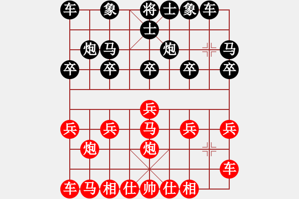 象棋棋譜圖片：橫才俊儒[292832991] -VS- 秋雨[592327956] - 步數(shù)：10 