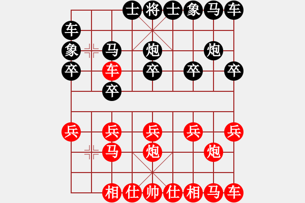 象棋棋譜圖片：學(xué)棋[紅] -VS- 橫才俊儒[黑] - 步數(shù)：10 