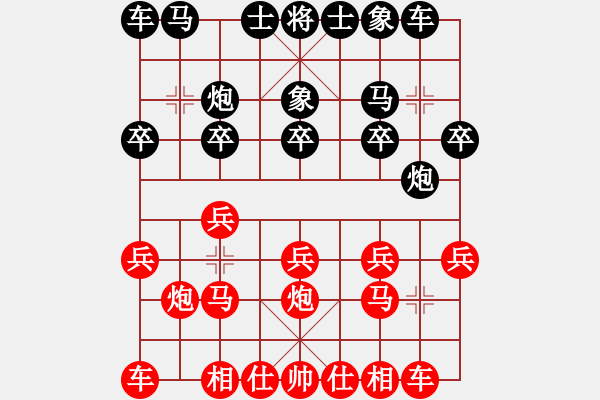 象棋棋譜圖片：哈哈[1245437518] -VS- 歌壇大哼[2059908486] - 步數：10 