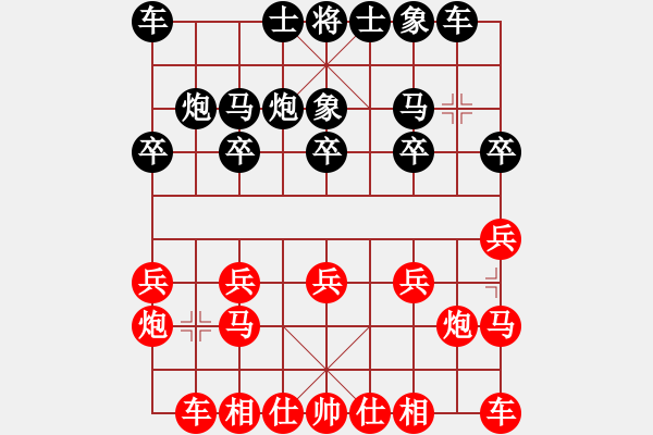 象棋棋譜圖片：12044局 A08-邊兵局-小蟲引擎24層 紅先勝 天天AI選手 - 步數(shù)：10 