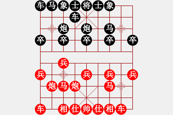 象棋棋譜圖片：《學(xué)習(xí)大師后手》中炮橫車破過宮炮反宮馬 - 步數(shù)：10 