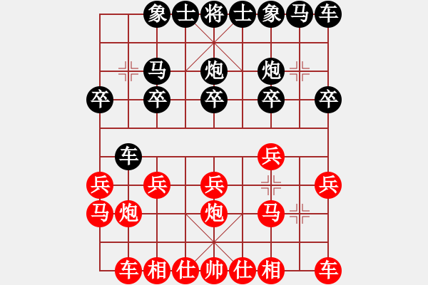 象棋棋譜圖片：平凡AVSgh2068542(2012-8-23) 仙人指路轉(zhuǎn)右中炮對卒底炮 - 步數(shù)：10 