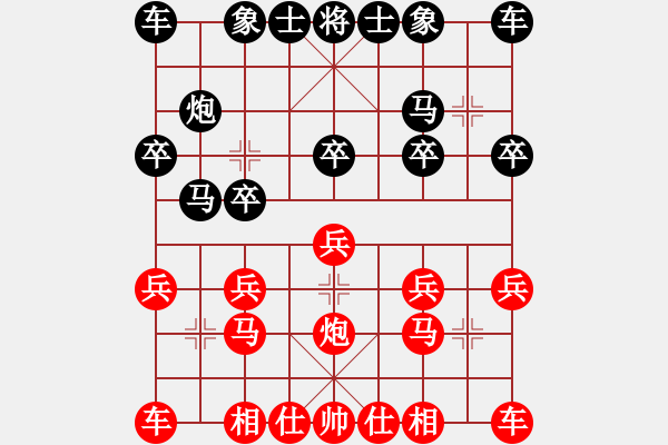 象棋棋譜圖片：熱血盟●溫柔一刀[紅] -VS- 帥哥兵兵820319[黑] - 步數(shù)：10 