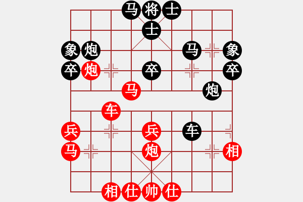 象棋棋譜圖片：千古傳奇(3段)-和-棋壇之怪杰(9段) - 步數(shù)：40 