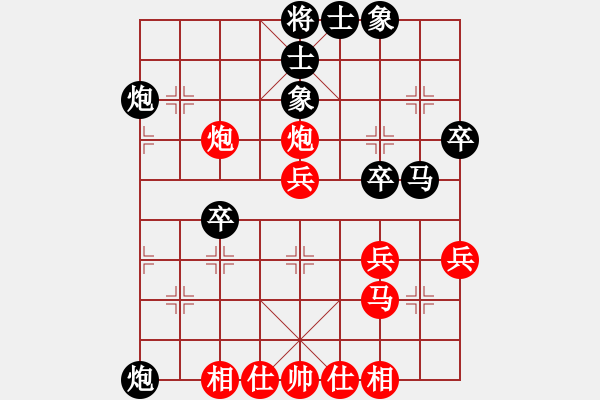 象棋棋譜圖片：宋陸如居士(無(wú)上)-勝-傲雪梅花(至尊)03 中炮七路馬對(duì)屏風(fēng)馬 紅進(jìn)中兵黑單炮過(guò)河 - 步數(shù)：41 