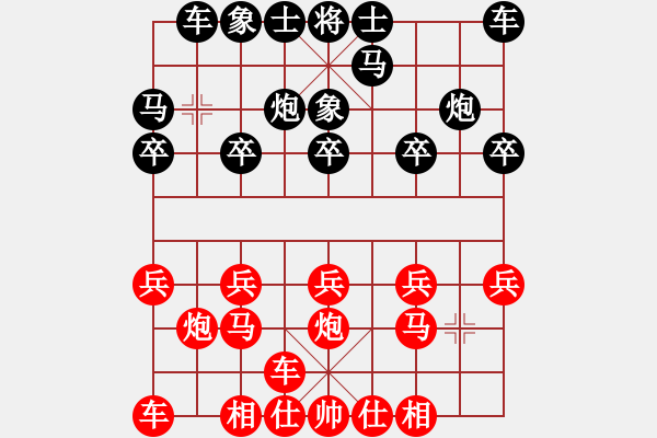 象棋棋譜圖片：橫才俊儒[292832991] -VS- 古月可人[1731864326] - 步數(shù)：10 