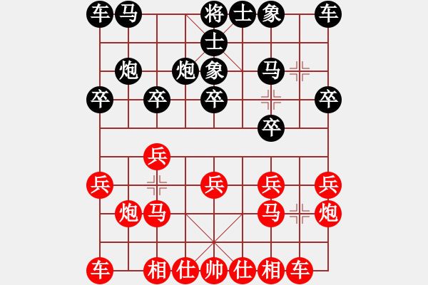 象棋棋譜圖片：負分太后 魚[紅] -VS- 嗯,卜愛↘[黑](3) - 步數(shù)：10 