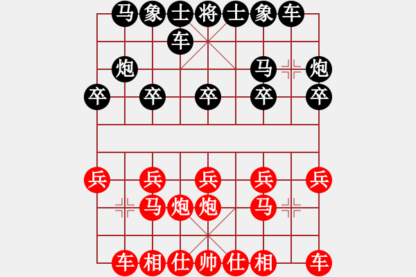 象棋棋谱图片：河北 申鹏 和 浙江 黄竹风 - 步数：10 