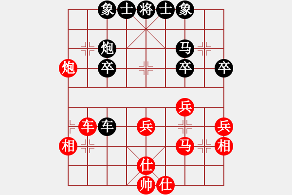 象棋棋譜圖片：順炮兩頭蛇對(duì)九尾龜變3 - 步數(shù)：40 