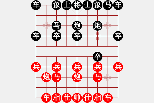 象棋棋譜圖片：不必勉強(1段)-勝-奇手妙妙(3段) - 步數(shù)：10 