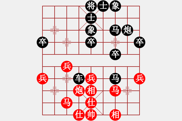 象棋棋譜圖片：澳門象棋總會 陳嘉俊 和 香港象棋總會 李學勤 - 步數(shù)：40 