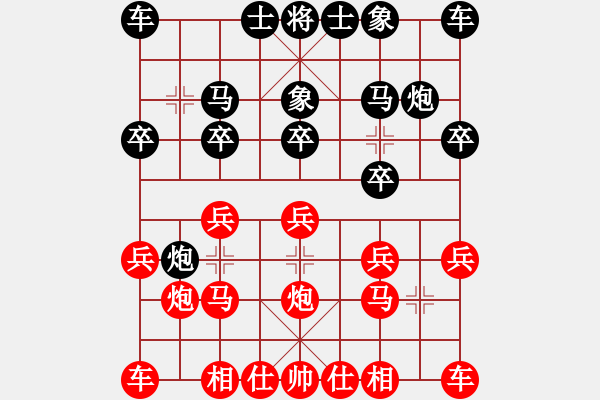 象棋棋譜圖片：弈網(wǎng)屠龍(月將)-負(fù)-窗外日遲遲(月將)03 中炮七路馬對(duì)屏風(fēng)馬 紅進(jìn)中兵黑單炮過(guò)河 - 步數(shù)：10 