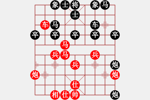 象棋棋譜圖片：2022.9.15.10五分鐘先勝屏風(fēng)馬左炮封車 - 步數(shù)：30 