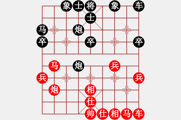 象棋棋譜圖片：想輸就輸(3段)-和-鄂州奧語王(3段) - 步數(shù)：30 