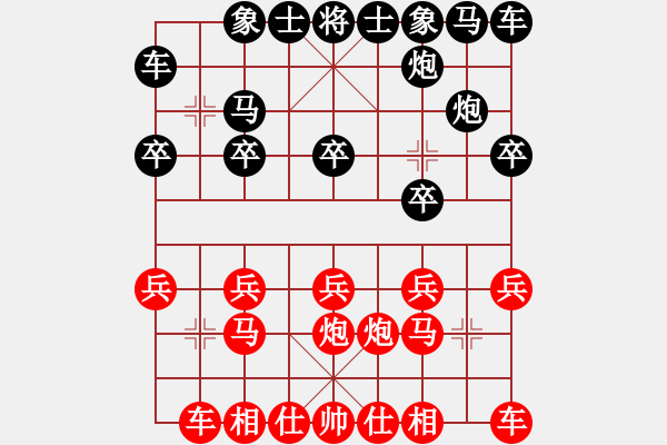 象棋棋譜圖片：[金]蓮花棋士[黑] -VS- 老手 [紅] - 步數(shù)：10 