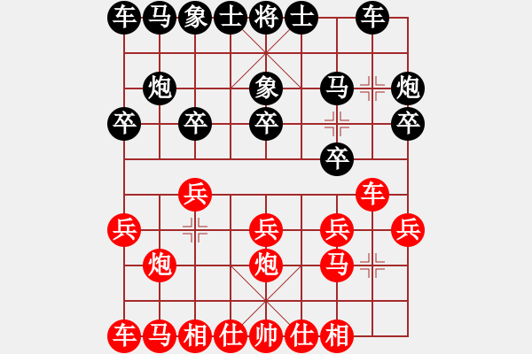 象棋棋譜圖片：星作棋子(4段)-和-吃比例(7段) - 步數：10 