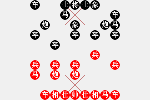 象棋棋譜圖片：ddshlms(1段)-勝-高沙窩卒子(3段) - 步數(shù)：10 