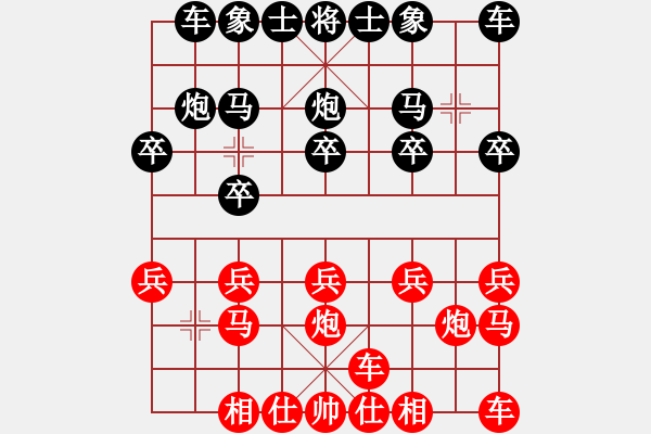 象棋棋譜圖片：香港 曹智聰 負(fù) 深圳 劉星中炮右橫車對(duì)屏風(fēng)馬 紅進(jìn)中兵 - 步數(shù)：10 