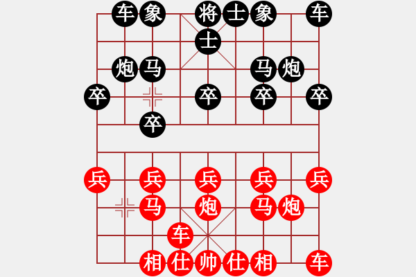 象棋棋譜圖片：天龍【紅】VS櫻花【黑】中炮橫車對(duì)屏風(fēng)馬 - 步數(shù)：10 