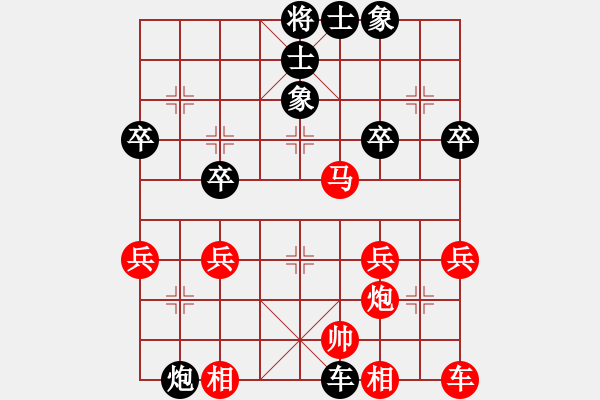 象棋棋譜圖片：天龍【紅】VS櫻花【黑】中炮橫車對(duì)屏風(fēng)馬 - 步數(shù)：40 