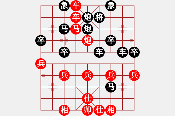 象棋棋譜圖片：先手：順炮對列手炮15 - 步數(shù)：40 