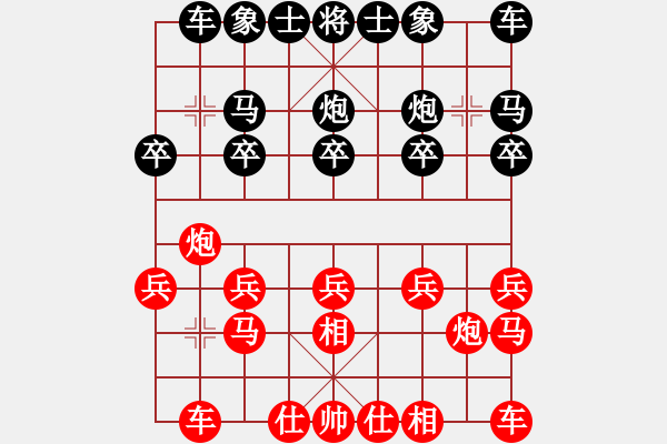 象棋棋譜圖片：深圳花花公子的情人[紅] -VS- chen_anxin[黑] - 步數(shù)：10 