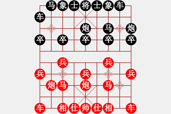象棋棋谱图片：刘欢 先和 张国凤 - 步数：10 