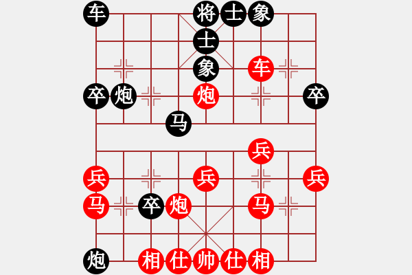 象棋棋譜圖片：6破當(dāng)頭炮及過(guò)河車先行去卒第一種著法（原譜第二變).PGN - 步數(shù)：30 