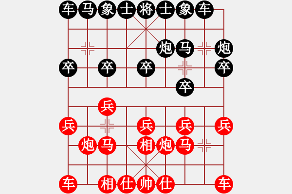 象棋棋谱图片：赵鑫鑫 先和 张学潮 - 步数：10 