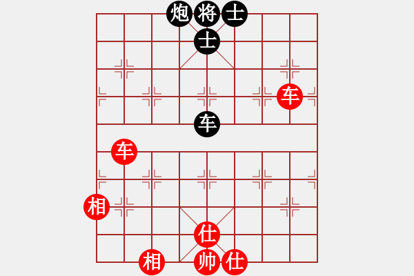 象棋棋譜圖片：【雙車和車炮雙士】2車已占中（守方） - 步數(shù)：0 