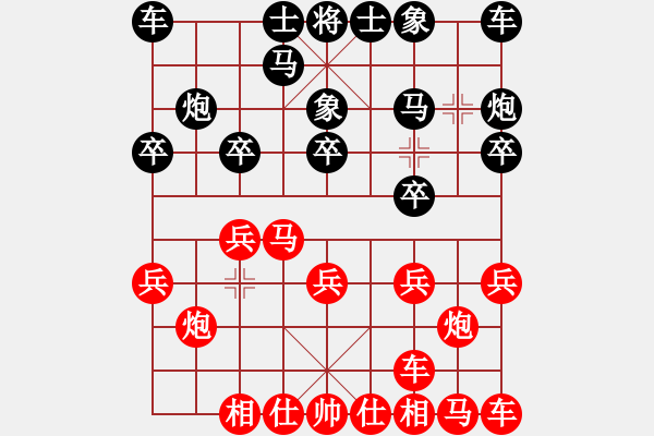 象棋棋譜圖片：本溪第五十(5段)-和-賽客(8段) - 步數(shù)：10 