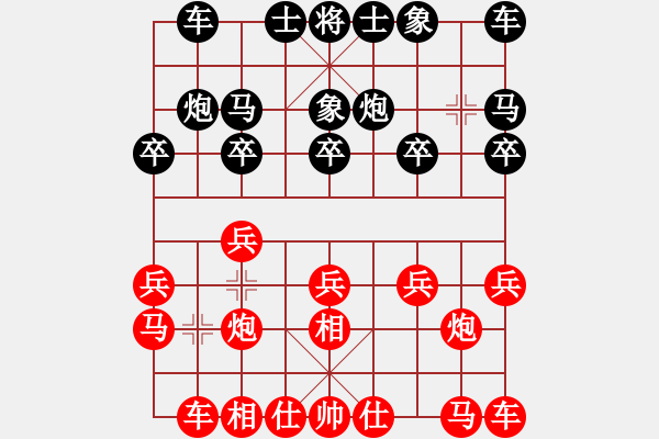 象棋棋谱图片：刘俊 先负 许文学 - 步数：10 