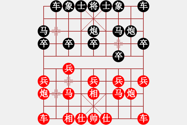 象棋棋譜圖片：邢臺(tái)市南和縣慶元旦棋王賽唐朝陽(yáng)負(fù)月光寶盒 - 步數(shù)：10 