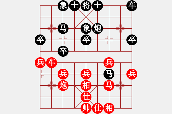 象棋棋譜圖片：bbboy002（業(yè)4-2）先勝 不許動*把腳、舉起來（業(yè)4-1） - 步數(shù)：30 