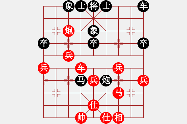 象棋棋譜圖片：bbboy002（業(yè)4-2）先勝 不許動*把腳、舉起來（業(yè)4-1） - 步數(shù)：40 