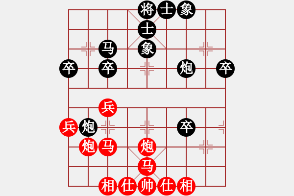 象棋棋譜圖片：莊河野兔棋譜庫(kù)：中炮過(guò)河車互進(jìn)七兵對(duì)屏風(fēng)馬平炮兌車 （高車保馬）福建南少林(8段)-勝-宇宙門主(7 - 步數(shù)：40 