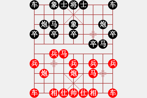 象棋棋譜圖片：贏一盤(pán)實(shí)在難[紅先勝] -VS- yuansijie111[黑]中炮七路馬對(duì)屏風(fēng)馬 - 步數(shù)：10 