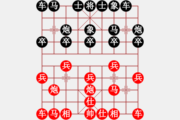 象棋棋谱图片：尹晖 先和 洪天霖 - 步数：10 