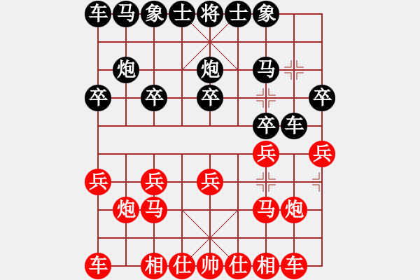 象棋棋譜圖片：1244局 A08- 邊兵局-旋風(fēng)引擎23層 (先勝) 象棋旋風(fēng)九代專業(yè)版(業(yè)余) - 步數(shù)：10 