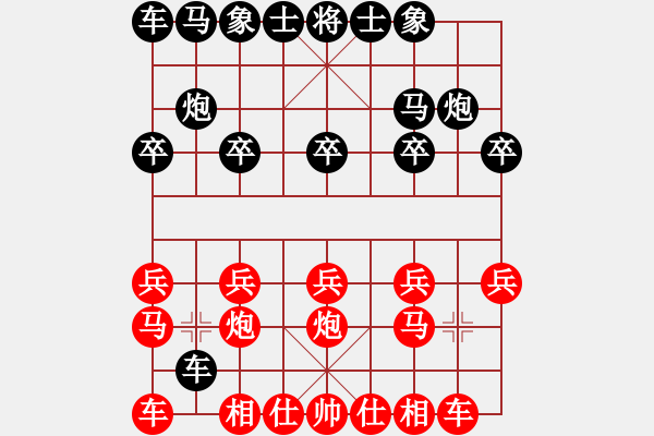 象棋棋譜圖片：中炮對(duì)龜背炮(紅勝） - 步數(shù)：10 