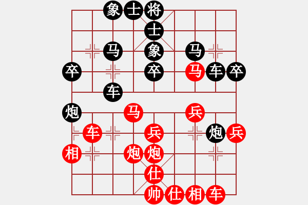 象棋棋譜圖片：thuday(3段)-負(fù)-非洲軍團(tuán)(1段) - 步數(shù)：30 