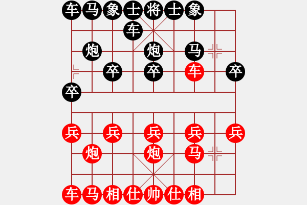 象棋棋譜圖片：閆之格[紅] -VS- 行者必達(dá)[黑] - 步數(shù)：10 