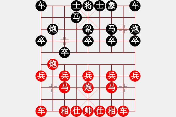 象棋棋譜圖片：《學(xué)習(xí)大師后手》邊炮左正馬右拐角馬進(jìn)3卒破中炮士正馬左炮巡河右車巡河 - 步數(shù)：10 