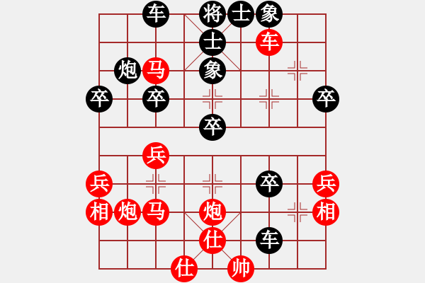 象棋棋譜圖片：龍城棋迷[紅] -VS- 永不服輸[黑] - 步數(shù)：40 